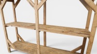STORAGE: A large double bay timber storage unit/shelf measures approximately 190cm high, 241cm wide, 50cm deep - 2