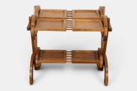 TABLE: A c1970s blonde wood two tier occasional table in Scandinavian style construction, 58cm high, 63.5cm long, 45cm deep - 2