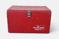 COCA-COLA: A c1960s or 1970s Coca-Cola cooler, made by Progress Refrigerator Co. (USA), 33cm high, 54cm wide, 32cm deep
