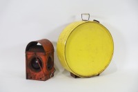 FUEL CAN / RAILWAY LANTERN: A Valcan 'banjo' style fuel can, 38cm high and a Kenyon 'Kenlite' railway lantern, 26cm high - 2
