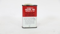 CALTEX: A c1950s Caltex Oil (Australia) home lubricant four fluid ounce tin with contents - 2