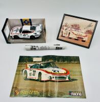 PORSCHE 935: A 1:18 scale model of the 1979 Le Mans winning Porsche 935 K3 together with a famed photo signed by Alan Jones and two posters [Location: Sydney]