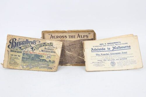 EARLY MAPS: Three rare Broadbent's c1920s or 1930s Australian map booklets