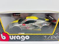 CORVETTE: A 1:24 scale Bburago model of the Corvette C8.R together with a 1:64 scale Hot Wheels model [Location: Sydney] - 2