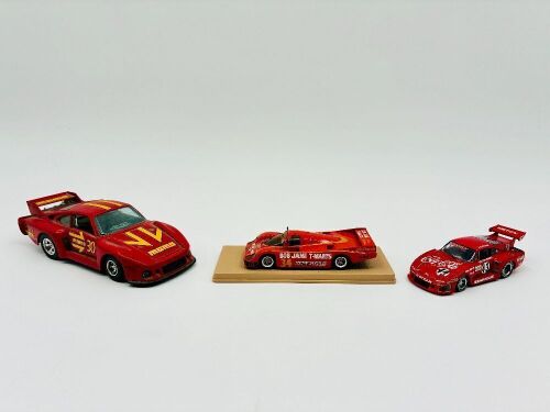 PORSCHE: Three Porsche models including a 1:24 scale 935 by Bburago, a 1:43 scale Kremer K3 by Quartzo and a 1:43 scale Porsche 956 [Location: Sydney]
