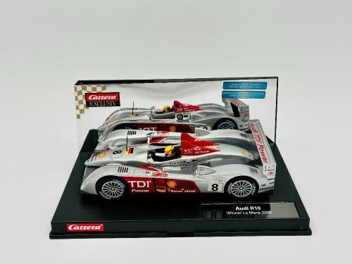 AUDI: A 1:32 scale slot car of the 2006 Le Mans winning Audi R10 by Carrera Exclusiv with original packaging [Location: Sydney]