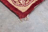 RUG: A large Persian-style rug with a cutout for a fireplace or furniture measures approx 416cm by 362cm overall - 11