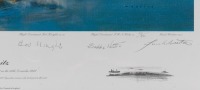 TIRPITZ: A large limited edition print (406/850) 'The Sinking of the Tirpitz' by Frank Wooten, signed by artist and numerous RAF pilots with COA - 3