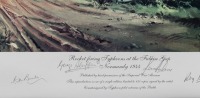RAF TYPHOON: A large limited edition print (187/ 850) 'Rocket Firing Typhoons at the Falaise Gap - Normandy 1944' by Frank Wooten, signed by artist and numerous RAF pilots with COA - 3