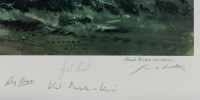 RAF TYPHOON: A large limited edition print (187/ 850) 'Rocket Firing Typhoons at the Falaise Gap - Normandy 1944' by Frank Wooten, signed by artist and numerous RAF pilots with COA - 4