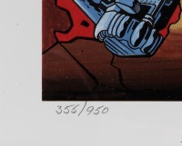 CAPTAIN AMERICA: A circa 1980's limited edition (355/950) Captain America lithograph, signed by artist Jack Kirby with COA - 3