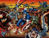 CAPTAIN AMERICA: A circa 1980's limited edition (355/950) Captain America lithograph, signed by artist Jack Kirby with COA - 5