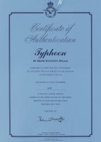 RAF TYPHOON: A large limited edition print (118 of 850) 'Typhoon' by Frank Wooten, signed by artist and numerous RAF pilots with COA - 4
