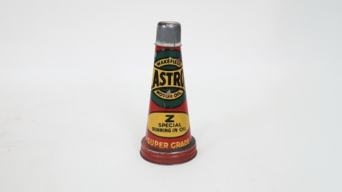 CASTROL: A nice original Castrol Wakefield 'Z - Special Running In Oil.' tin top pourer, with dust cap