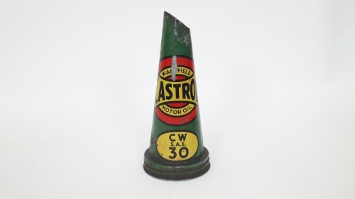 CASTROL: An original Castrol Wakefield 'CW S.A.E 30' tin top pourer