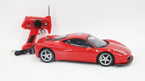 FERRARI: A MJX R/C 1:10 scale Ferrari 458 Italia remote control model with controller
