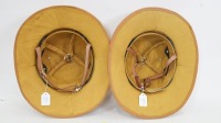 BRITISH SAFARI: Two Safari Pith style hats with chin straps - 2