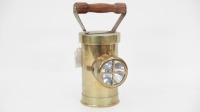 INSPECTION LAMP: A circa 1920s Ceag brass inspection lamp, British patent No.309721/28, 22cm high overall
