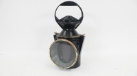 LANTERN: A lantern, thought to be a railway lantern, possibly refurbished, 31cm high, lens diameter 12.5cm