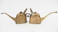 OILERS: Two Lucas No.40 brass oiler cans