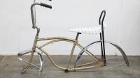 BICYCLE: A c1970s dragster style bicycle frame with seat & handlebars, seat tube length 39cm - 2