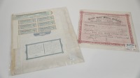 MINING SHARES CERTIFICATES: Two early 20th Century shares certificates - 2
