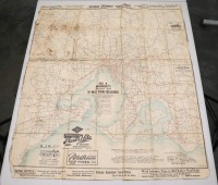 MAPS: Two c1930s or 1940s Broadbent's cloth linen fold out maps of Victoria - 2