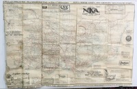 MAPS: Two c1930s or 1940s Broadbent's cloth linen fold out maps of Victoria - 3