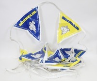 MICHELIN: A section of original plastic Michelin pennant bunting flags