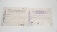 MINING SHARES CERTIFICATE: Two c1940s New Machavie Gold Mining Company Limited 100 shares certificates