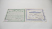 MINING SHARES CERTIFICATE: Two c1950s mining shares certificates