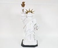 STATUE OF RUBBERTY: A sculpture by renowned Australian Artist Terry Lawrie, inspired by the Statue of Liberty, made from Hydrostone, measures approx 59cm high - This is the last sculpture in Terry Lawrie's Michelin Man series - 2