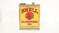 SHELL: A nice c1930s Shell one imperial gallon 'Transmission Oil' tin by J.T. Picken & Sons LTD Print Melbourne