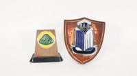 CAR BADGES: Two British make badges including Triumph TR3 and Lotus