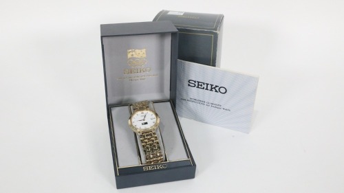 SEIKO: A 1996 BP Australian Olympic team commemorative Seiko wristwatch in original box
