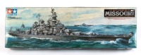U.S.S MISSOURI: A Tamiya 1:350 scale U.S.S. Missouri model kit in box