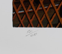 FLYING SCOTSMAN: A limited edition print (501/850) featuring 'The Flying Scotsman' locomotive crossing bridge by Barry Price, signed by the artist - 3