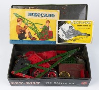 EZY-BILT: A c1940s or 1950s Ezy-Bilt (Australia) Set number 8 metal construction kit in original tin box - 2