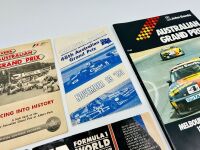 AUSTRALIAN GRAND PRIX: Seven Aus GP programmes from the 1980s together with a 2013 review of the 1955 race and four stickers [Location: Sydney] - 3