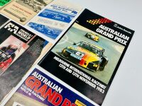 AUSTRALIAN GRAND PRIX: Seven Aus GP programmes from the 1980s together with a 2013 review of the 1955 race and four stickers [Location: Sydney] - 4