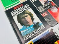 AUSTRALIAN GRAND PRIX: Seven Aus GP programmes from the 1980s together with a 2013 review of the 1955 race and four stickers [Location: Sydney] - 6