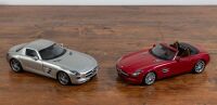MERCEDES: Two 1:18 scale Minichamps models of Mercedes SLS AMG's