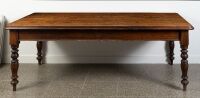 TABLE: A large antique pine table, 213cm long, 102cm wide