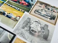 FORMULA 1: Eight photos (two framed) with a group of stickers [Location: Sydney] - 2