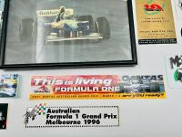 FORMULA 1: Eight photos (two framed) with a group of stickers [Location: Sydney] - 4