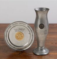 TROPHIES: A Targa Tasmania trophy plate a Concour D'Elegance for the Imported Car Show 1960, Californi, tallest 28cm high