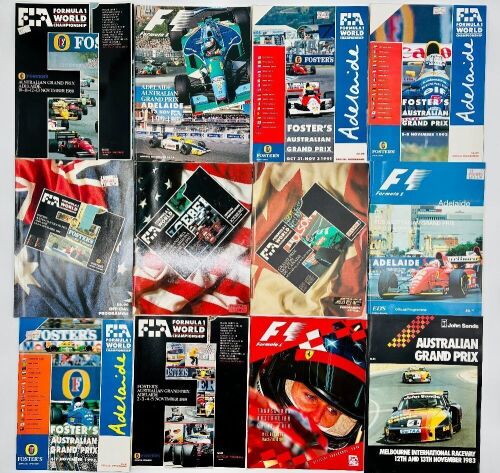 FORMULA 1: Twelve race programmes from the 1980s and 1990s, mostly Australian GP [Location: Sydney]