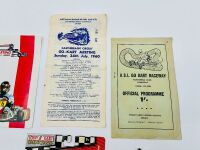 KARTING: A group of karting items including two race programmes, stickers and five models of different scales [Location: Sydney] - 2