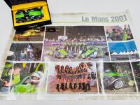 MG LOLA: A 1:32 scale slot car by Scalextric of the MG Lola EX257 together with poster [Location: Sydney] - 2
