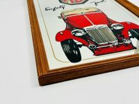 MG: A framed MG TC 'Safety Fast' mirror, 19cm high, 13cm wide [Location: Sydney] - 5